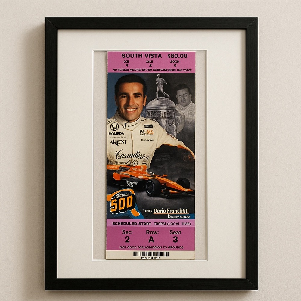 Indy 500 2008 Full Ticket Dario Franchitti Unused IndyCar Collectible Gift